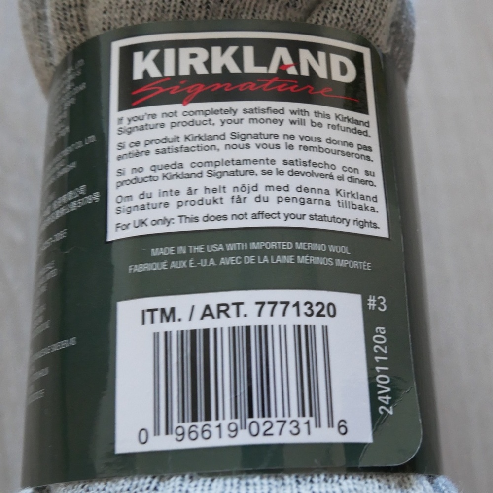 Kirkland Mens Merino Wool Blend Full Cushion 4-Pairs Socks NEW!!~ - Picture 4 of 5